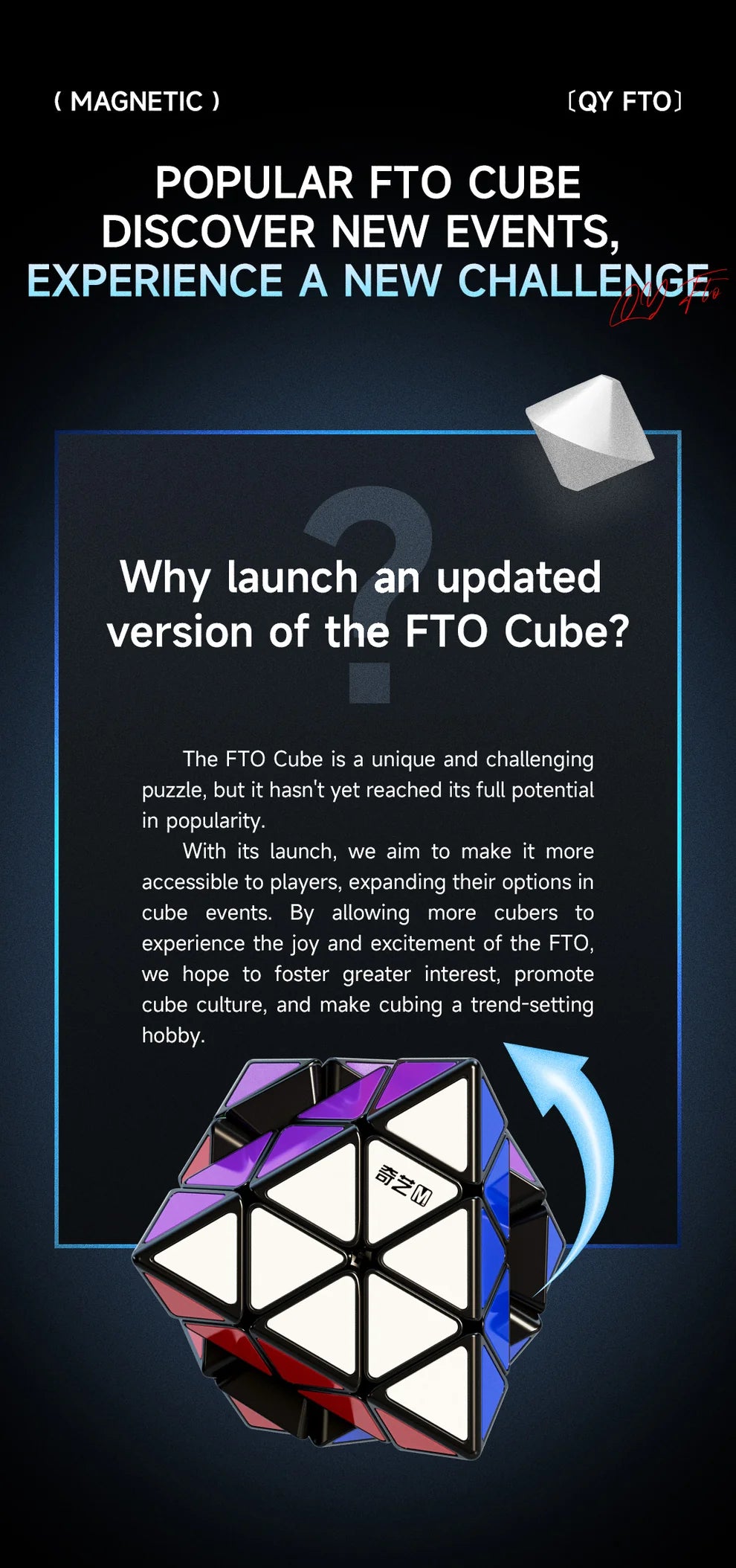 QiYi FTO (Non-Magnetic, Tiled)