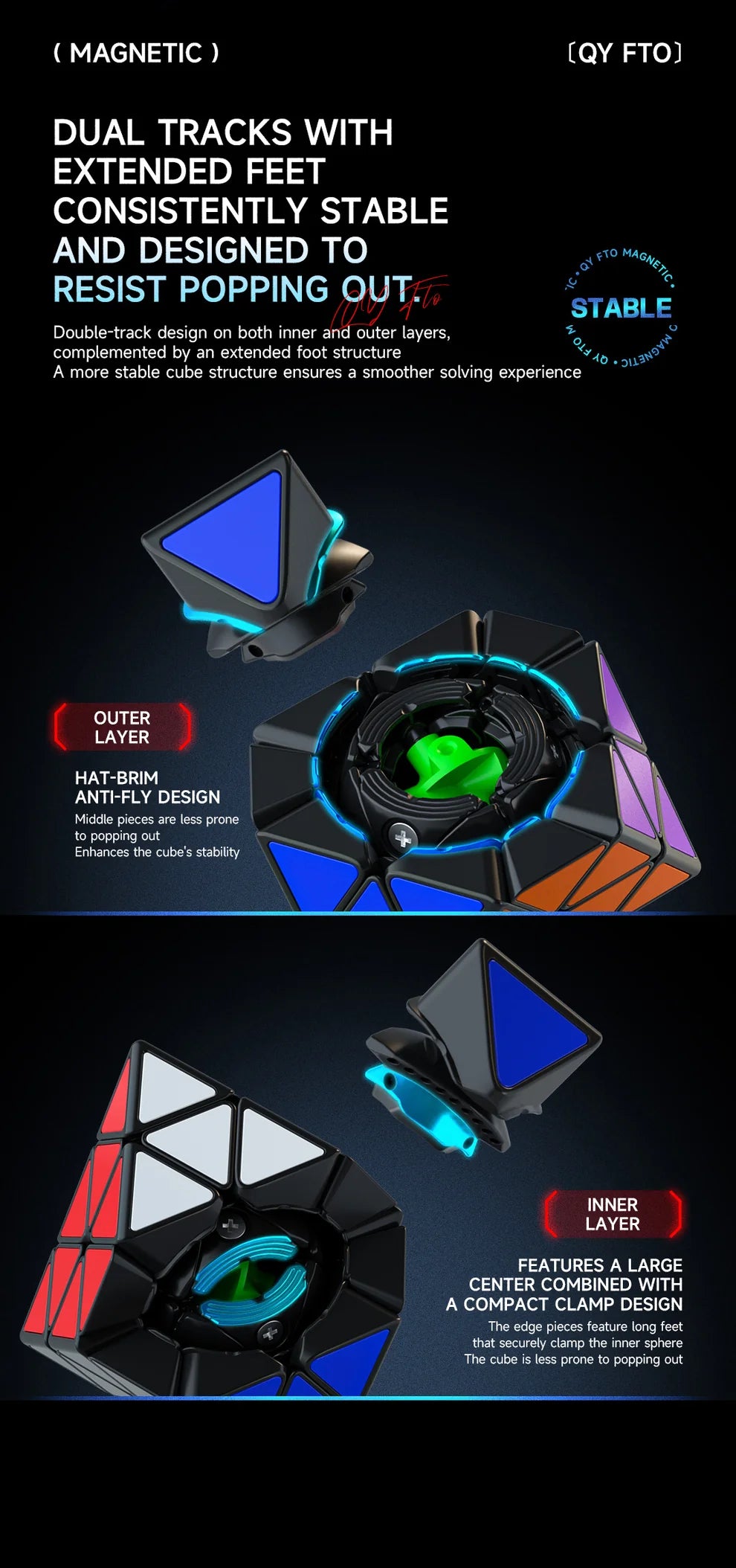 QiYi FTO (Non-Magnetic, Tiled)