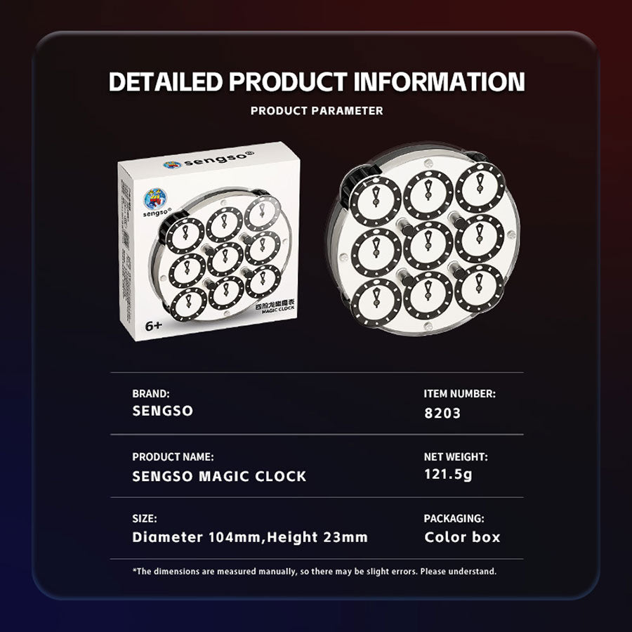 Sengso Magnetic Clock (Black and White)