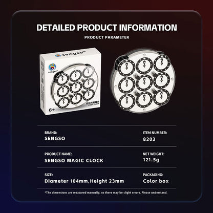 Sengso Magnetic Clock (Black and White)