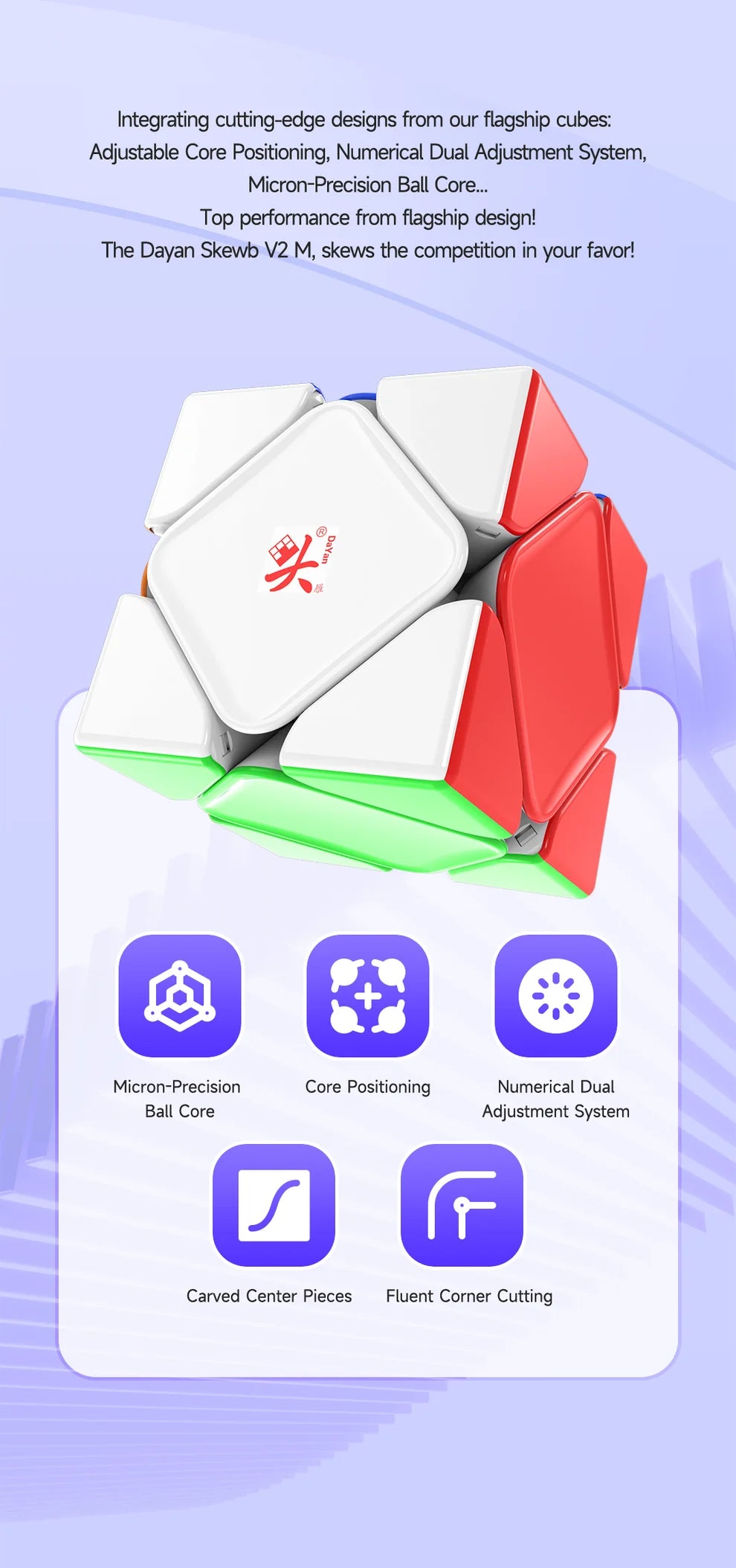 Neon Cubix Rube DaYan Skewb v2 M (Spring, Ball-Core) – Cubix Rube