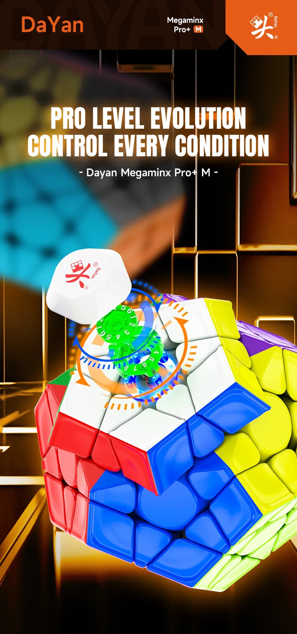 Neon Cubix Rube DaYan Megaminx Pro+ Magnetic (Ball-Core) – Cubix Rube