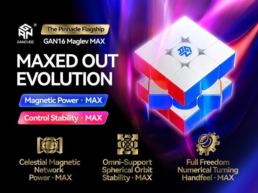 GAN 16 3x3 MAX (MagLev, Core-Magnetic, UV Coated)